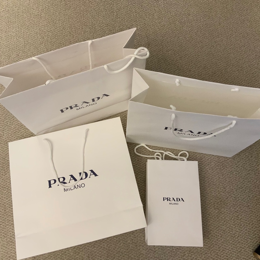 PRADA paper shopping bags
